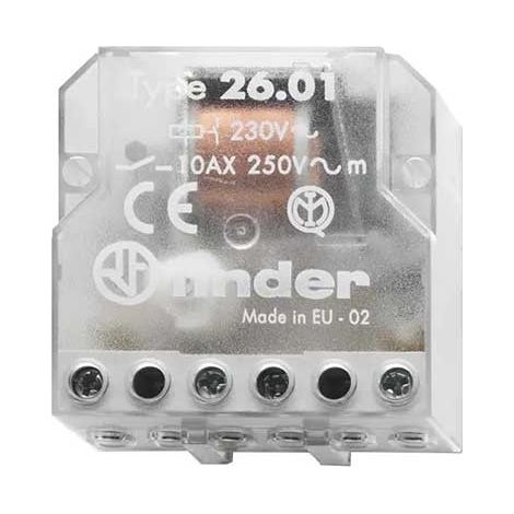 Finder – Contacteur à clé 10A 230Vac – Bornes à vis – Montage sur panneau – Degré de protection IP20 – Température de fonctionnement -40 à +40°C (1/4)