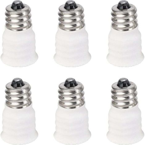 6-Pack E12 à E14 Blanc Ampoule Convertisseur LED Support de LumièRe Adaptateur Lampe Socket Changer Haute Qualité