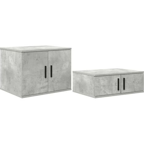 Armoire de rangement moderne salle à manger 108 x 41 x 40 cm durable et pratique en bois d'ingénierie gris béton (1/5)