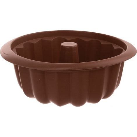 Molde de silicona marrón para tartas con chimenea SILLINIE 26 cm (1/4)