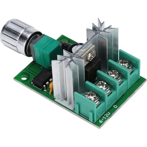Régulateur de vitesse variable continu haute puissance 6V-12V 6A PWM pour moteur CC (1/5)