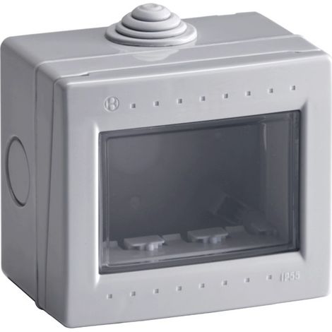 Contenitore 3 Moduli Orizzontale Box Ip55 03 Or Gri (Bocchiotti Cod. B02765)