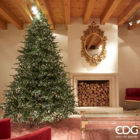 EDG Enzo De Gasperi Albero di Natale Pino Spark H 300 Cm D 205 Cm 10.000 MiniLed Verde