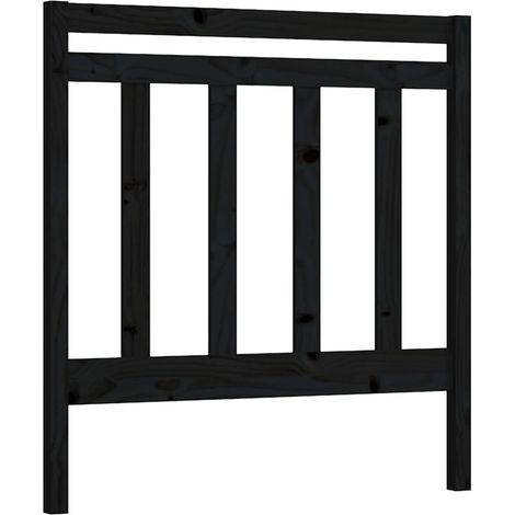 Maison Exclusive - Kopfteil Schwarz 81x4x100 cm Massivholz Kiefer