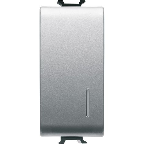 Pulsante 1M 1P Na 16A Illuminabile Loc.Titanio (Gewiss Cod. Gw14132)