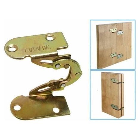 Charnière pliante cachée en fer, pour table à manger, bureau et lit, support, mécanisme combiné de meubles, 2 pièces (1/5)