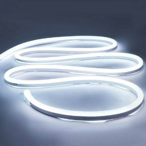 Trade Shop - Strip Led Neon Flessibile Striscia Decorativa 5 Mt Ip65 Vari Toni Di Luce U-12v -