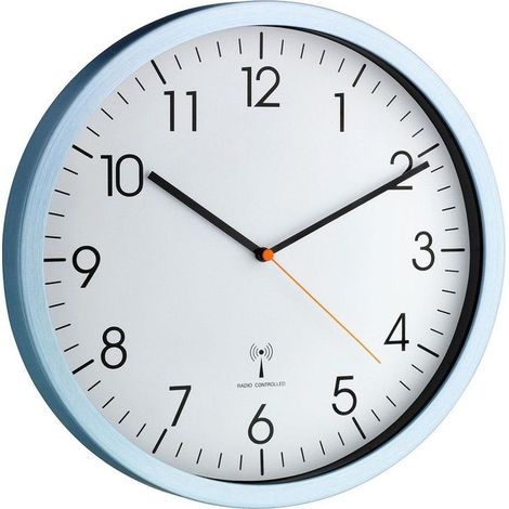 TFA Dostmann 60.3517.55 Radiocontrollato Orologio da parete 30.5 cm x 45 mm Alluminio (opaco)