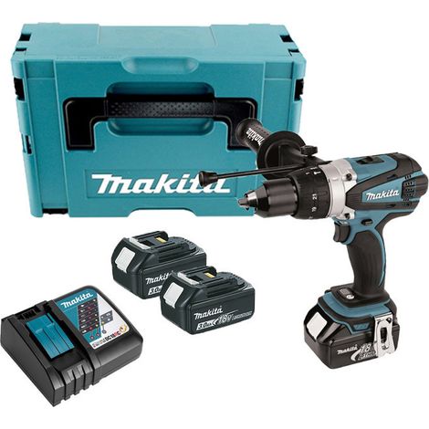 18V LXT Schlagbohrmaschine (3x3,0 Ah) in MAKPAC - MAKITA DHP458RF3J