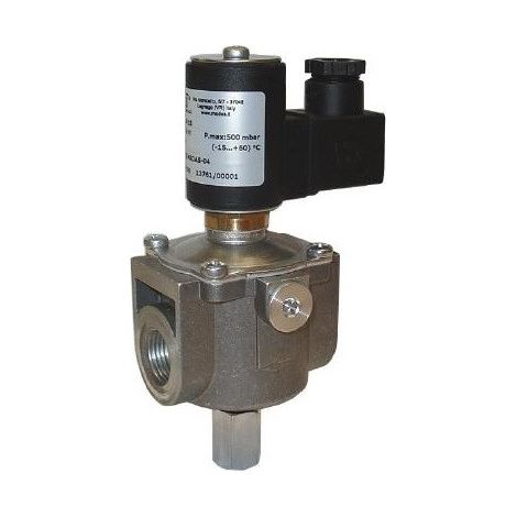 Elektroventil Gas mit manueller Rückstellung NF 500 mbar Weiblich - Weiblich 220 V 20x27 (1/2)
