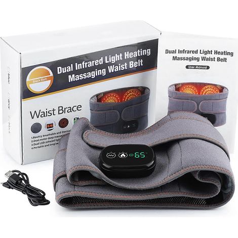 Infrarot-Wärme-Taillenmassagegerät, Lendenwirbelwärmer, Schmerzlinderung, kabelloser Massagegürtel (1/5)