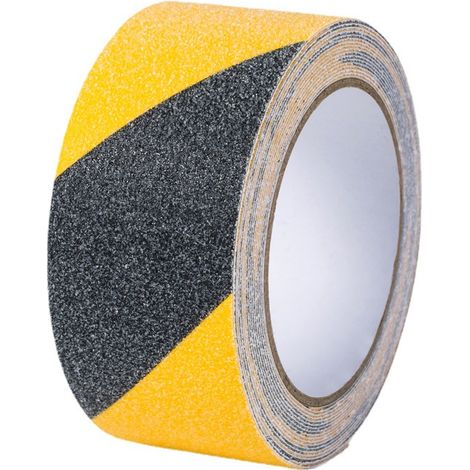 BEBUSINGOTO Band, selbstklebendes Anti-Rutsch-Klebeband für Treppen, 5 cm x 10 m, Sicherheitsband, Gelb Schwarz (1/2)