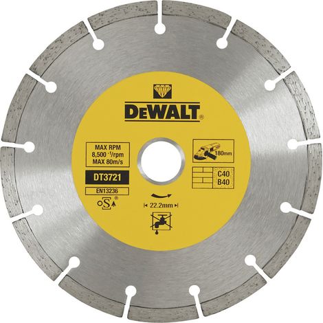 Disque diamant fritté Ø180mm DEWALT DT3721-QZ