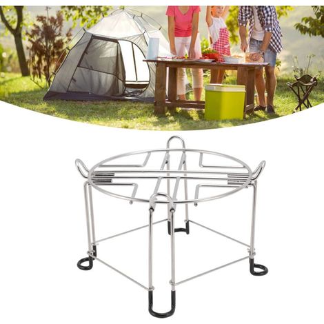 Estante de almacenamiento de piso de acero inoxidable 304, estante multifuncional para picnic al aire libre, extraíble (1/4)