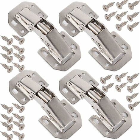 Charnières pliantes en acier inoxydable X pour armoires de cuisine, charnières de porte d'armoire réglables à 90 degrés (1/5)