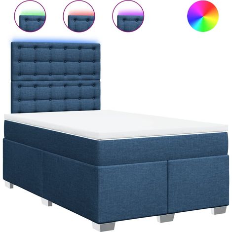 Maison Exclusive - Giroletto a Molle con Materasso Blu 120x200 cm in Tessuto (1/5)