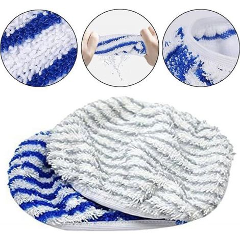 6 Lingettes Microfibre pour Balai Vapeur, Accessoire Nettoyage Sol, Compatible Rowenta Clean Steam (1/4)