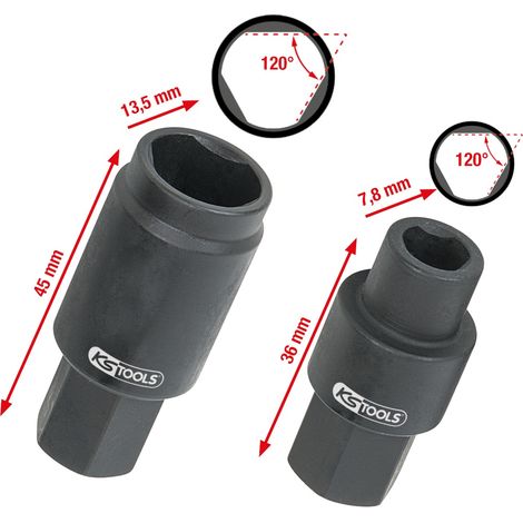 KS Tools Bosch-Einspritzpumpen-Stecknuss-Satz, 2-tlg. (1/5)