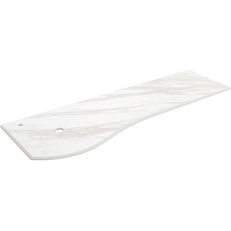 Salgar Waschtischplatten MAM 1500 rechts für Aufsatzbecken WEIßER MARMOR 1510 x 12 x 510 mm (1/3)