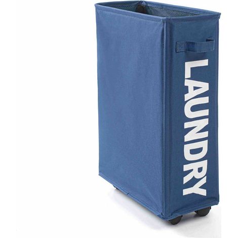 Panier à linge pliable en tissu bleu marine, boîte de rangement pour vêtements, panier de rangement pour le yoga, articl (1/5)