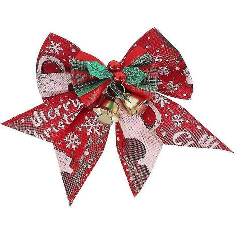 Lot De 8 Nœuds De Noël, Nœud Pour Sapin De Noël, Décoration Nœud De Noël (style C) bd (1/5)