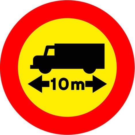 Señal reflectante Limitación de longitud para obras SEKURECO 90 cm (1/3)