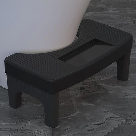 Tabouret adulte antidérapant pour toilettes, repose-pieds solide et durable, marchepied noir pour chambre à coucher (1/2)