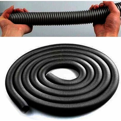 3 Metre Tuyau d'aspirateur, 32 mm Tuyau Flexible pour aspirateur, Noir, Taille Unique (1/5)
