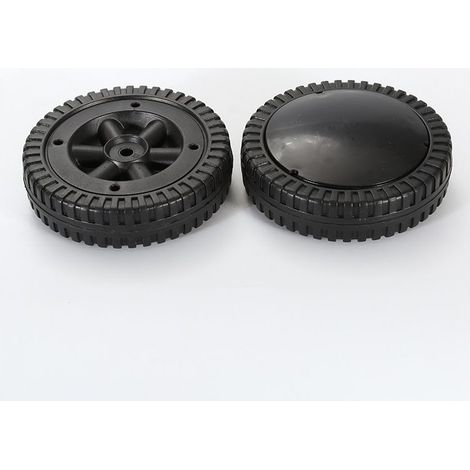 Lot de 2 roues de rechange pour barbecue de 15,2 cm, en plastique, pièces de rechange pour roues de barbecue, pièces de rechange (noir) (1/4)