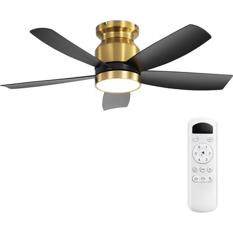 Ventilador de techo 42'' con luz LED, motor DC reversible, mando y 6 velocidades (1/5)