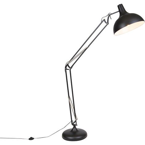 Smarte Stehlampe schwarz verstellbar inkl. Wifi A60 - Hobby
