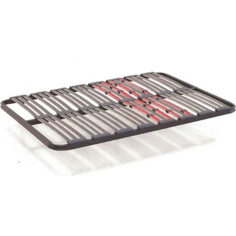 Somier 75x190 cm multiláminas con Reguladores Lumbares, Firmeza Adaptable, Tubo 40x30 mm y Laminas de Haya Natural (Sin Patas)