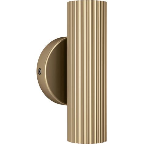 Applique Moderna Portillo Alluminio Ottone 2 Luci Gu10 Ip20