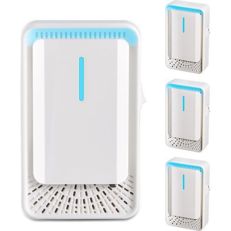 Set mit 4 Luftreinigern mit Negativ-Ionen für Zuhause – Mini-Luftreiniger zum Einstecken, tragbar und leise, zur Beseitigung von Hausstaubmilben – Ideal für Schlafzimmer, Büro, Küche und Wohnzimmer (1/5)
