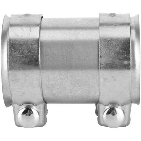 Raccord de tuyau d'échappement 3 pouces (76 mm) à double collier, manchon en acier galvanisé, pièces de réparation universelles pour tubes (1/5)