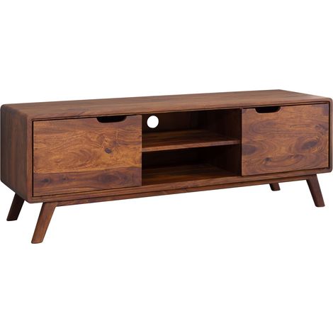 mobile TV in legno di Sheesham / palissandro 134x40x48 Noce laccato MALMÖ 2 119