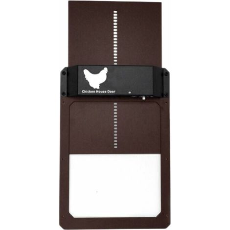 Porte de poulailler porte pour animaux de compagnie maison porte de poulailler automatique solaire marron RUIOIU (1/5)