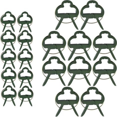60 Clips de Fixation pour Plantes Grimpantes et Tomates – 2 Tailles – Sans BPA – Réutilisables – Pour Treillis, Tuteurs et Supports (1/5)
