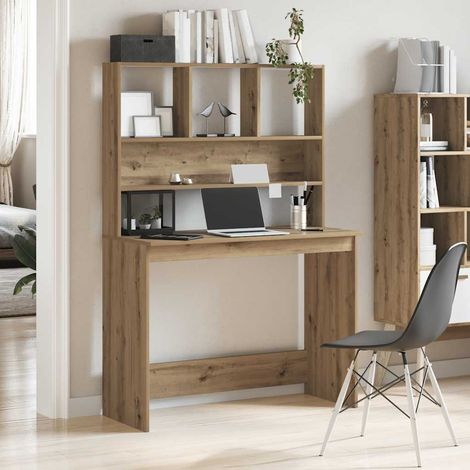 vidaXL Scrivania Mensole Rovere Artigianale 102x45x148 cm