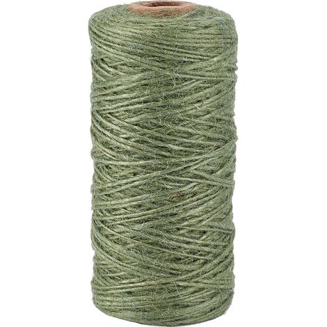Ficelle de Jute de 328mm 100 Pied/1 m 1 Plis Vert Mer pour Travaux Manuels Bijoux Perles Bracelets Tressage Emballage Cadeau Décoration Jardinage Plantes Grimpantes (1/5)