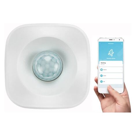 Detector de movimiento PIR empotrable de 120° con relé, blanco (1/5)