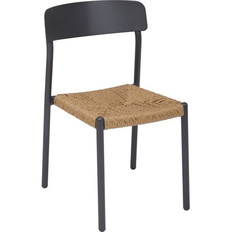 Sedia da giardino impilabile wistty grigio grafite - Hespéride