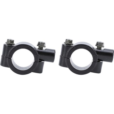2 Stück 25 mm Motorrad-Lenkerspiegelhalterung, universell für Motorrad, ATV, Roller, Projektmotorräder, Schwarz, M8 (1/5)
