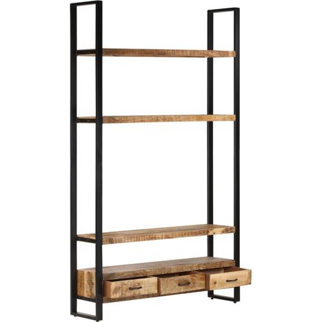 Maison Exclusive - Libreria 118x30x200 cm in Legno Massello di Mango Grezzo (1/5)
