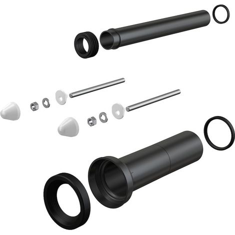 Manicotto di collegamento al WC da 90 mm lungo 30 cm + pezzo di collegamento da 45 mm (M9000)