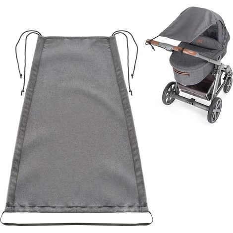 Universelles Sonnensegel für Kinderwagen - reißfester Sonnenschutz mit UV-Schutz-Beschichtung grau (1/5)