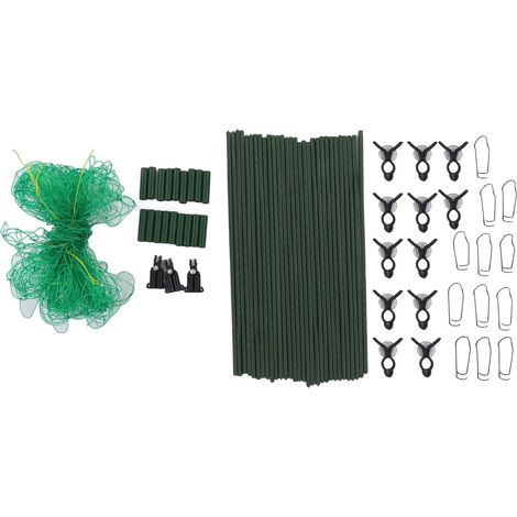 Support de croissance pour plantes en métal pliable démontable, filet à concombres, set pour jardin extérieur fleurs légumes (1/5)