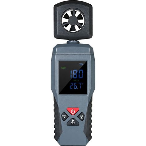 Anémomètre-thermomètre numérique LCD SMART SENSOR ST9606, portable, avec rétroéclairage, pour la mesure de la vitesse du vent et de la vitesse de l'air. (1/5)