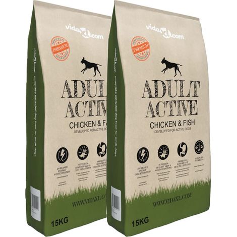 Comida seca para perro Adult Active Chicken & Fish 2 uds 30 kg