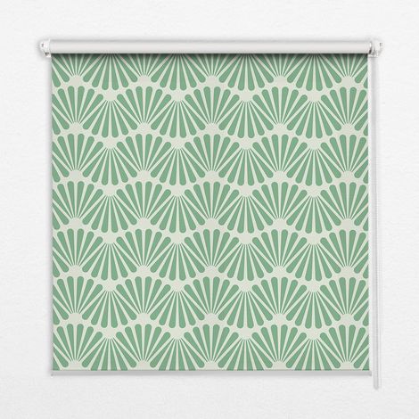 Store Enrouleur Intérieur pour Fenêtre - Store Tamisant - Store Enrouleur qui Laisse Passer la Lumière - Store Brise-Vue - Store - Store pour Intérieur - (70 cm x 140 cm) - Slalom vert (1/5)
